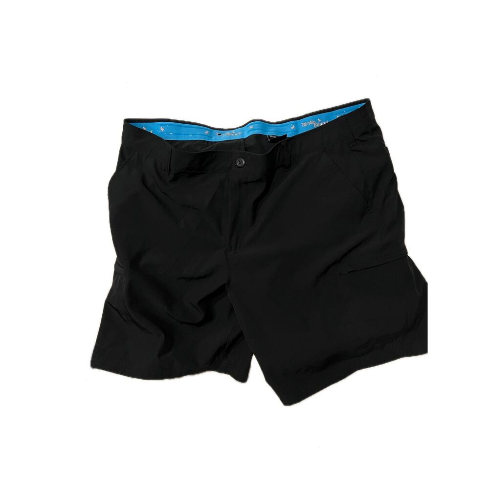 Birdie Bound Black Flat Front Chino Shorts Mens 44x7